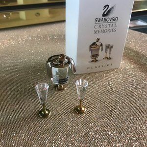 Swarovski crystal memories champagne set